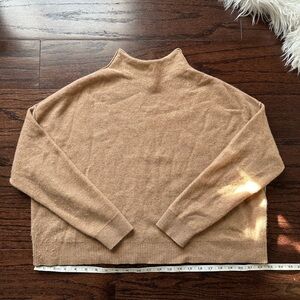 EUC Pilcro 100% Cashmere Mockneck Sweater XS Brown/Camel